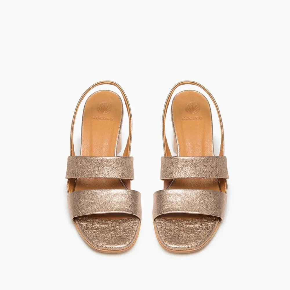 Coclico Barbel Heel - Rose Metallic Leather - Picture 3 of 9